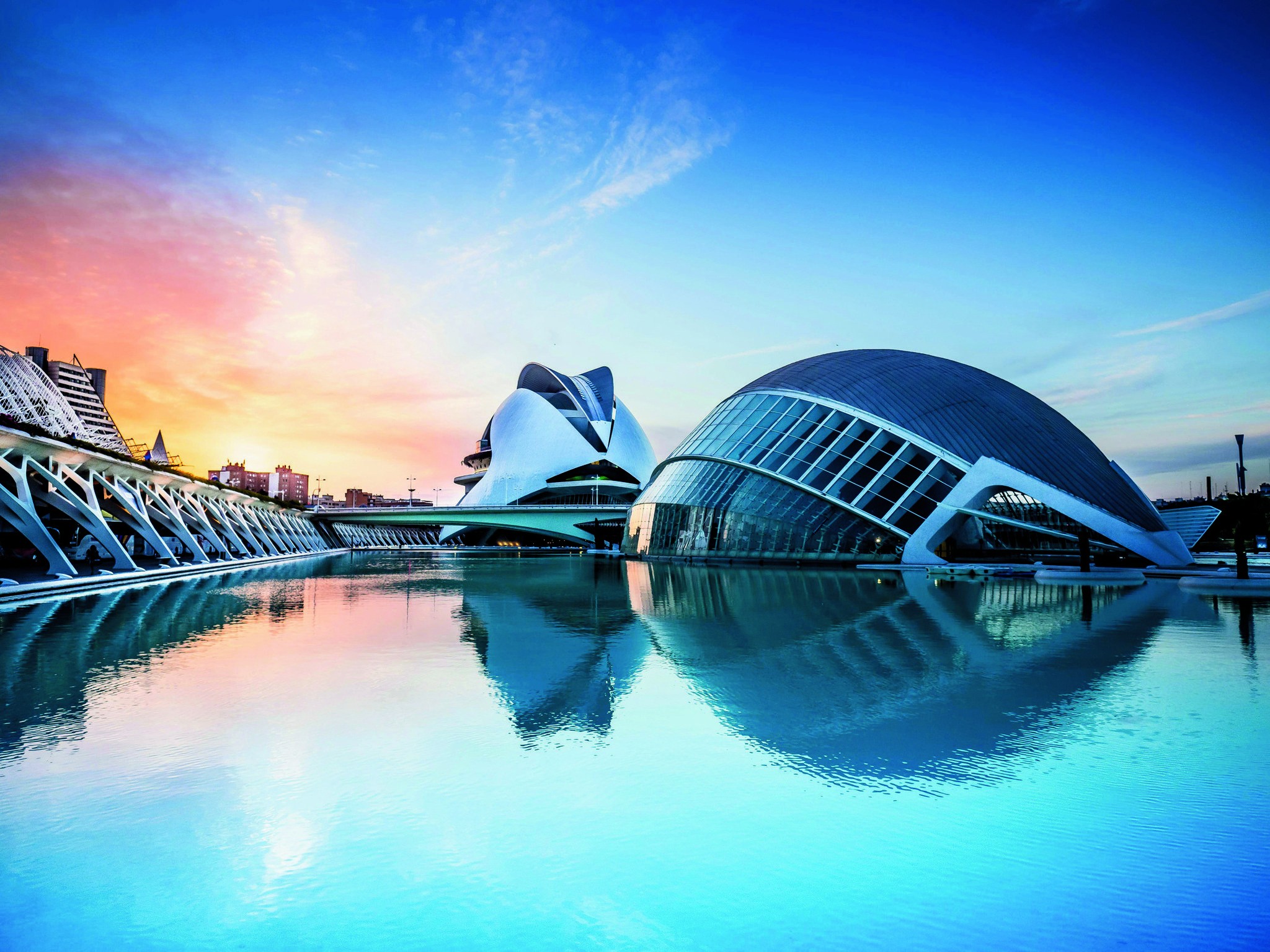 City of Arts and Sciences at sunset